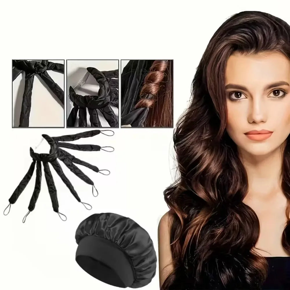 2Pcs Heatless Curling Iron Headbands Night Cap Octopus Curling Iron Soft Overnight Curling Iron Soft Headband Hair Styling Tools