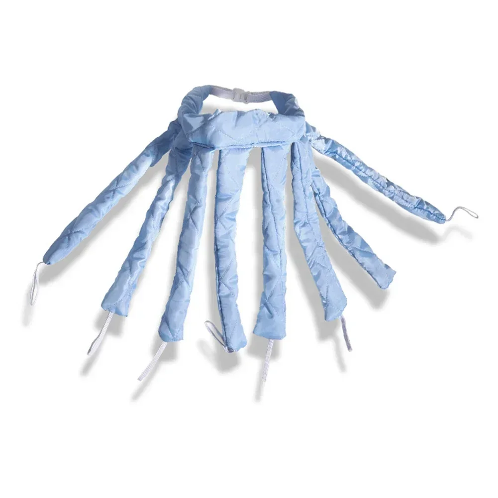 Blue heatless curling headband